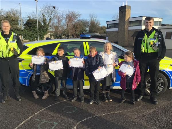 PCs visiting Hartford Infant School