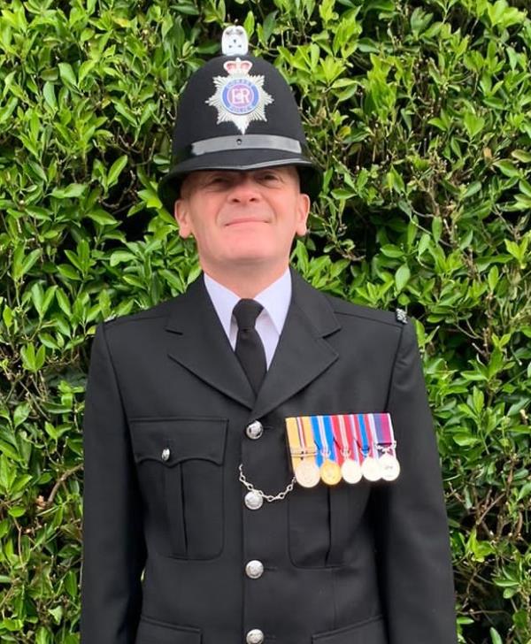 Police Constable Jim Perks honoured to represent Dorset Police at the