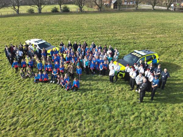 Drone shot of Girlguiding Day