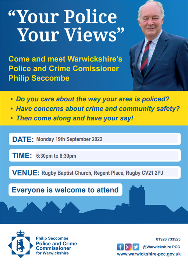 Police and Crime Commissioner's engagement session in Rugby - 19th ...