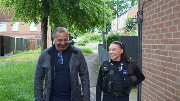 PCC Gary Godden with PC Sophie Elsom