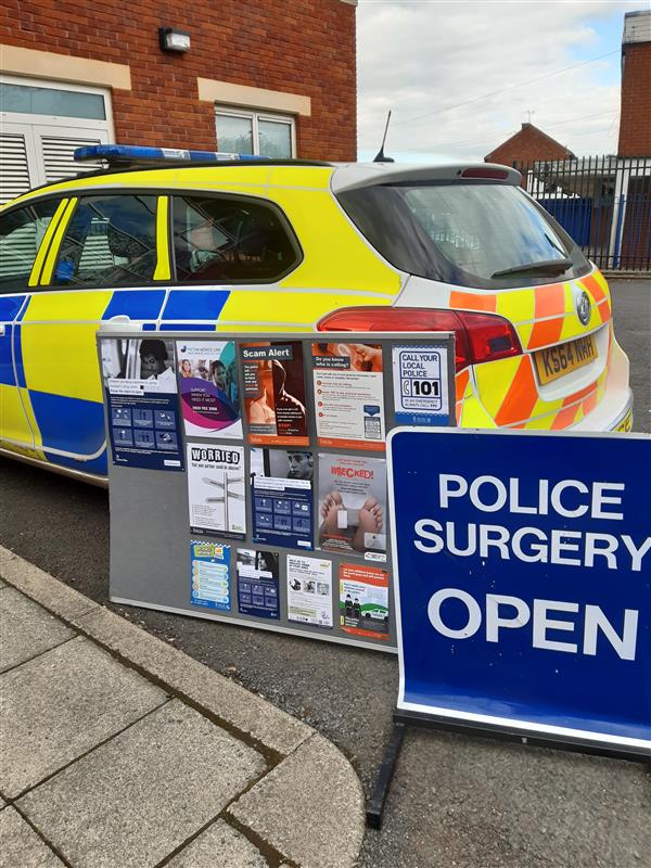 Police surgery on the Walshes Estate