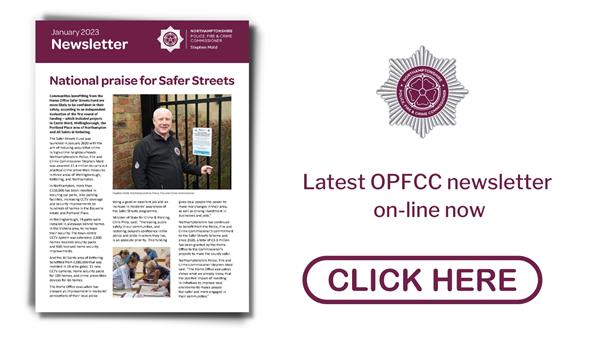 front page of newsletter, OPFCC logo - Latest OPFCC newsletter on-line now - click here. takes you to the OPFCC website newsletter page