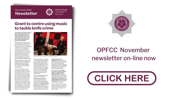 Front page of the newsletter and "OPFCC November newsletter on-line now - click here.