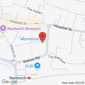 Police Surgery at Morrisons Nantwich location map