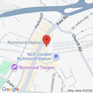 Bike marking at the Richmond Station car park in front of the Richmond Cycle Hub location map