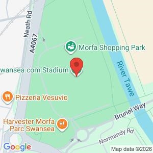 Swansea .Com Stadium location map