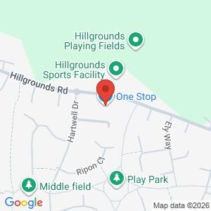 N - Street Surgery - One Stop, Hillgrounds location map