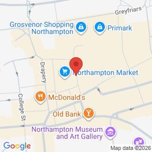 Community Engagement Beat Bus Event on the Market Square Northampton location map
