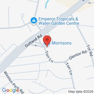 Morrisons Outland Road with Police Cadets location map