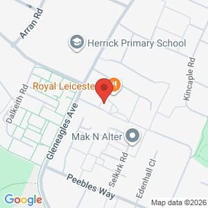 Rushey Mead Library (Local officer drop-in) location map
