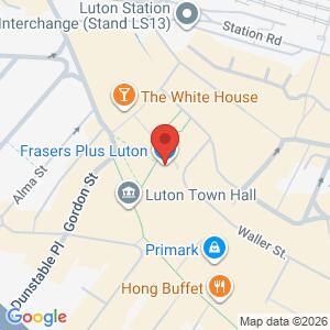 Frasers Plus Luton Meet and Greet location map