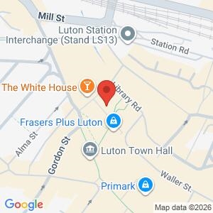 Luton Central Library Engagement location map