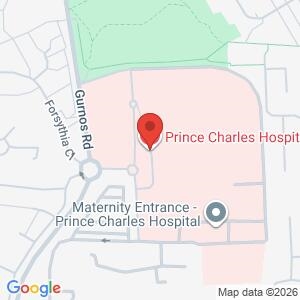 cuppa with a copper - Prince Charles hospital location map