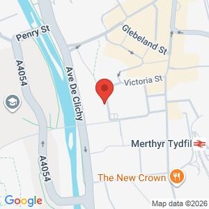 Merthyr Town and Twynyrodyn PACT meeting location map