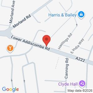 Walk and Talk - Meet the team Warren Road junction with Lower Addiscombe Road location map