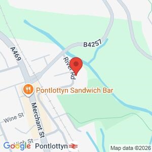 Boys and Girls club Pontlottyn - Book on the Beat project location map