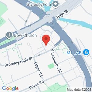 Contact Session - Outside Tudor Lodge, Bromley High Street E3 location map