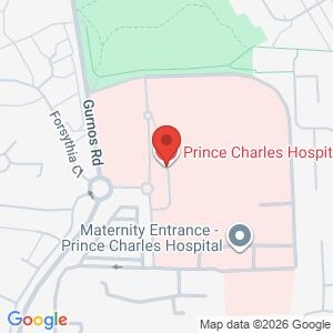 cuppa with a copper - Prince Charles hospital  location map