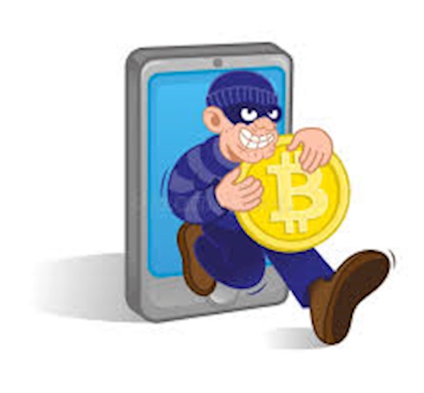 Bitcoin thief stock vector ...