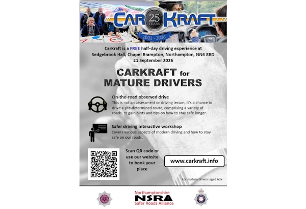 flyer leaflet for carkraft event