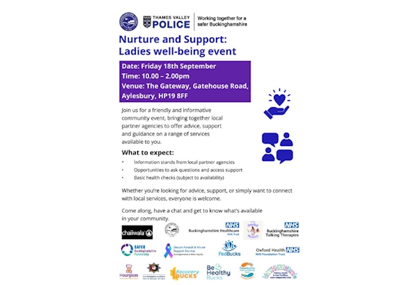 Nurture and Support: Ladies Wellbeing Event
