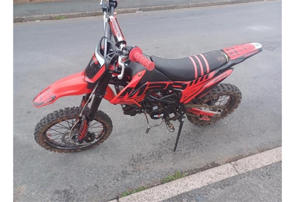 Black & Red M2R motorcycle following seizure
