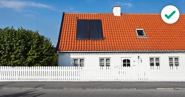 A low fence in front of a house