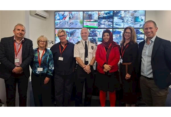 From left to right: Phil Martin (West Oxfordshire District Council), Cllr Helen Pighills (Vale of White Horse District Council), Cllr Nicola Borkmann (Cherwell District Council), Superintendent John Batty (Thames Valley Police), Cllr Lubna Arshad (Oxford City Council), Cllr Georgina Heritage (South Oxfordshire District Council), Matthew Barber (Police & Crime Commissioner for Thames Valley)