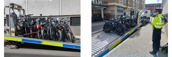 Seized E-Bikes from Operation Lexand