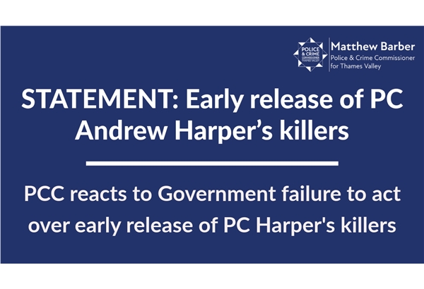 Early release of PC Harper's killers statement graphic