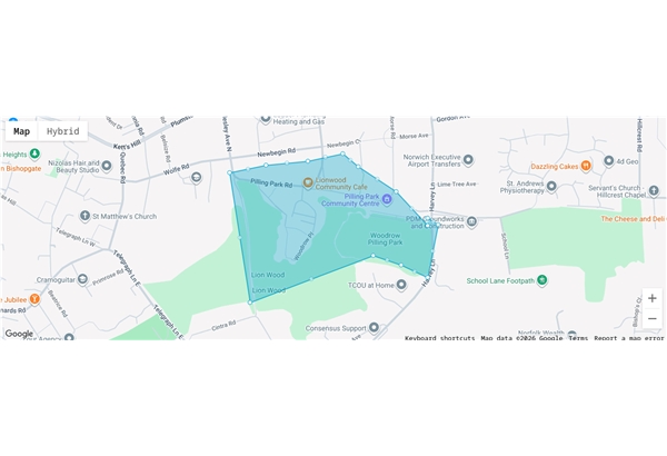 A Screenshot Of The Map Of The Coverage Area