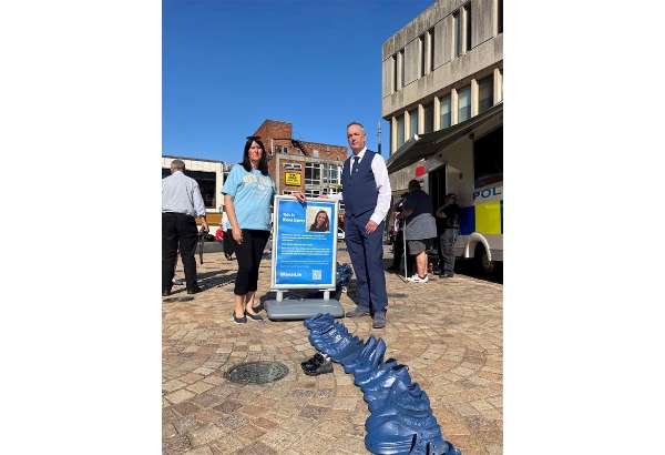Angela Dawes and Commissioner Clive Grunshaw