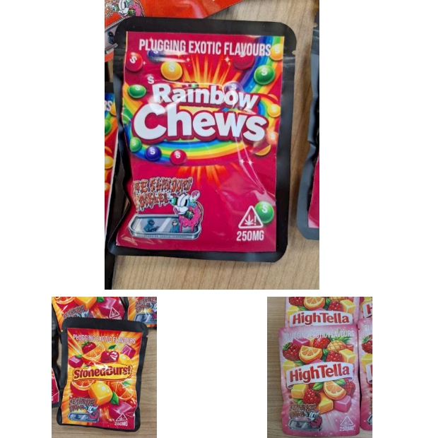 Bedfordshire Police cannabis sweets in copied brand packaging
