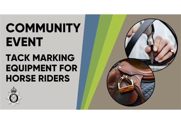 Tack marking event for horse riders