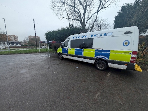 A police van parked in a parking lot
AI-generated content may be incorrect.