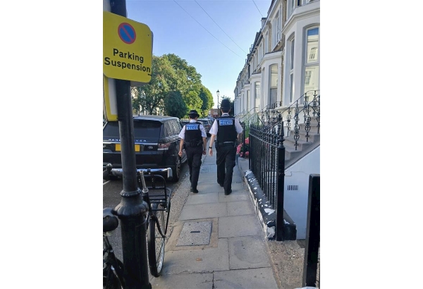 Officers on patrol of Earls Court