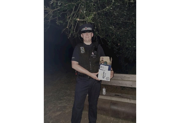 Seized alcohol from this incident.