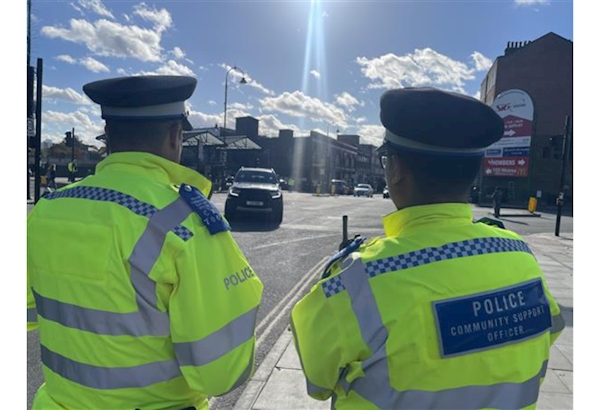 Officers taking part in targeted enforcement activity aimed at addressing public concerns and improving road safety in Kentish Town