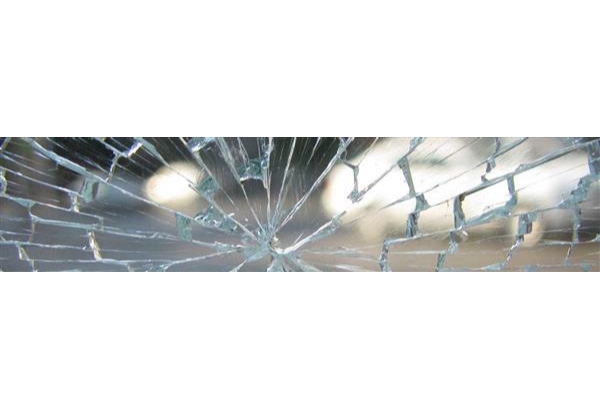 An image of a broken window. 