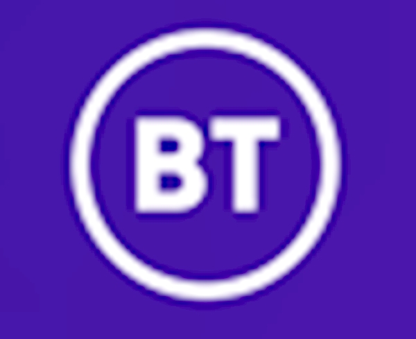 A blue and white logo