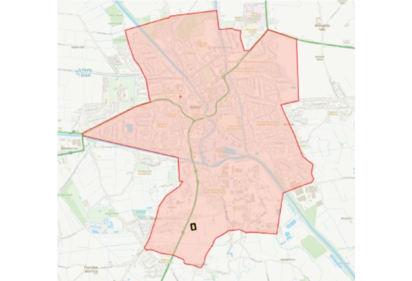 A map showing the area covering a disperal order in Boston, on Saturday, 31 October