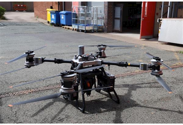 Drone on the floor